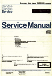 Marantz 74CD593/01B Service Manual
