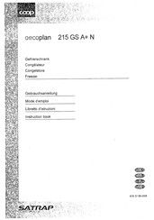 Coop oecoplan 215 GS A+N Instruction Book