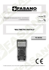FASANO TOOLS FG 98/DG Manual