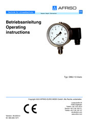 AFRISO 31202 Operating Instructions Manual