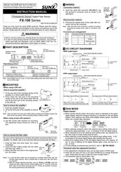 Sunx FX-100 SERIES Instruction Manual