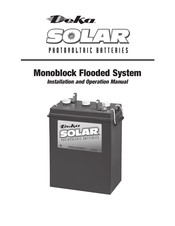 Deka Solar Installation And Operation Manual