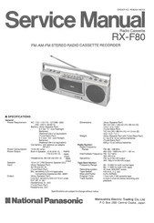 Panasonic RX-F80 Service Manual