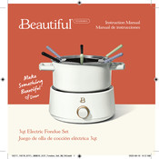 Beautiful 3qt Electric Fondue Set Instruction Manual