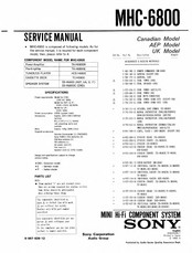 Sony MHC-6800 Service Manual