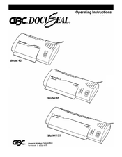 GBC Docuseal 95 Operating Instructions Manual