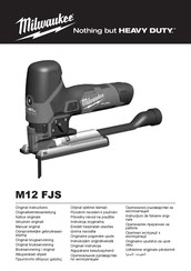 Milwaukee M12 FJS Original Instructions Manual