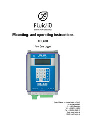 Fluid.io FDL400 Mounting And Operating Instructions