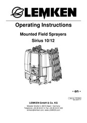 LEMKEN SIRIUS 12 Operating Instructions Manual