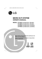 LG LX-WU551D Owner's Manual