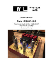 WYETECH LABS Ruby XR 300B-XLS Owner's Manual