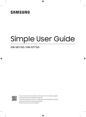Samsung HW-S81 GD Series Simple User Manual
