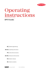 Fronius OPT/i FumeEx Operating Instructions Manual