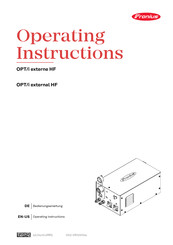 Fronius OPT/i external HF Operating Instructions Manual