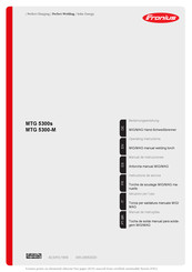 Fronius MTG 5300-M Operating Instructions Manual