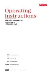 Fronius MTB 500S G R Operating Instructions Manual