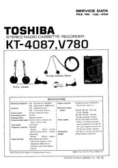 Toshiba KT-4087 Service Data