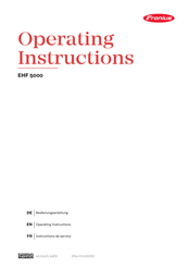 Fronius EHF 5000 Operating Instructions Manual