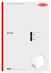 Fronius DPS 2500 Operating Instructions Manual