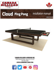 CANADA BILLARD & BOWLING INC Cloud Ping Pong Installation Manual