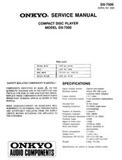 Onkyo DX-7500 Service Manual
