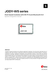 Ublox JODY-W562-A System Integration Manual