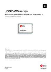 Ublox JODY-W5 Series System Integration Manual
