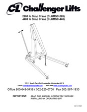 Challenger Lifts CLHMSC-220 Manual