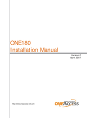 OneAccess ONE180 Installation Manual