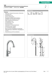 Hans Grohe M5316-H240 73870000 Instructions For Use/Assembly Instructions