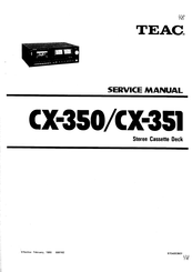 Teac CX-351 Service Manual