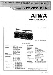 Aiwa CS-350LE Service Manual