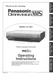 Panasonic Omnivision PV-4661 Operating Instructions Manual