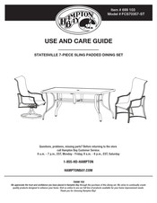 HAMPTON BAY STATESVILLE FCS70357-ST Use And Care Manual