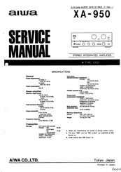Aiwa XA-950 - SERVICE Service Manual