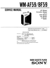 Sony WM-AF59 Service Manual