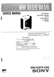 Sony WM-BF59 Service Manual