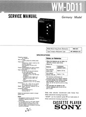 Sony WM-DD11 Service Manual