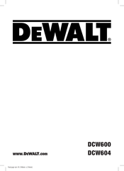 DeWalt DCW600N Original Instructions Manual
