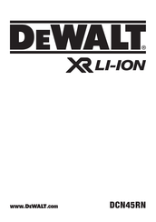 DeWalt DCN45RNN Original Instructions Manual