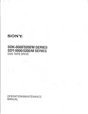 Sony SDK-5200 Series Operation & Maintenance Manual