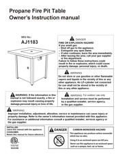 AJ Enjoy AJ1183 Owner's Instruction Manual