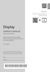 LG 27LX5QKNA.AWP Owner's Manual
