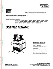 Lincoln Electric POWER WAVE 455 Service Manual
