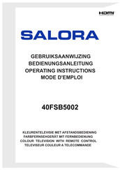 Salora 40FSB5002 Operating Instructions Manual