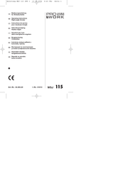 Pro Work WSJ 115 Operating Instructions Manual