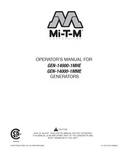 Mi-T-M GEN-14000-1MME Operator's Manual