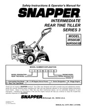 Snapper NIR5OO3B Operator's Manual