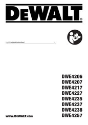DeWalt DWE4206K Original Instructions Manual