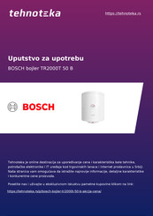 Bosch TR2000T50B Installation And Operating Instructions Manual